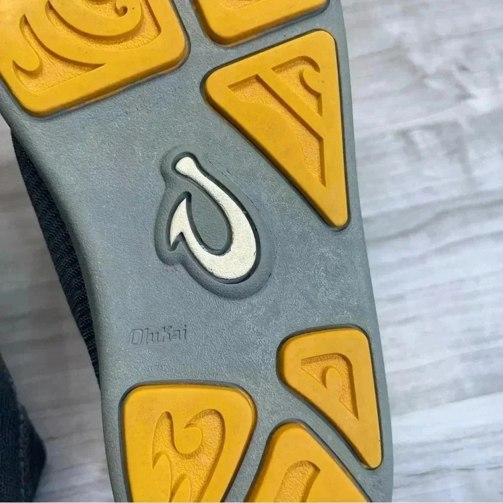 Olukai Nohea Gray Mesh Casual Comfort Slip On Shoes Men’s Size 8.5 - Picture 9 of 11